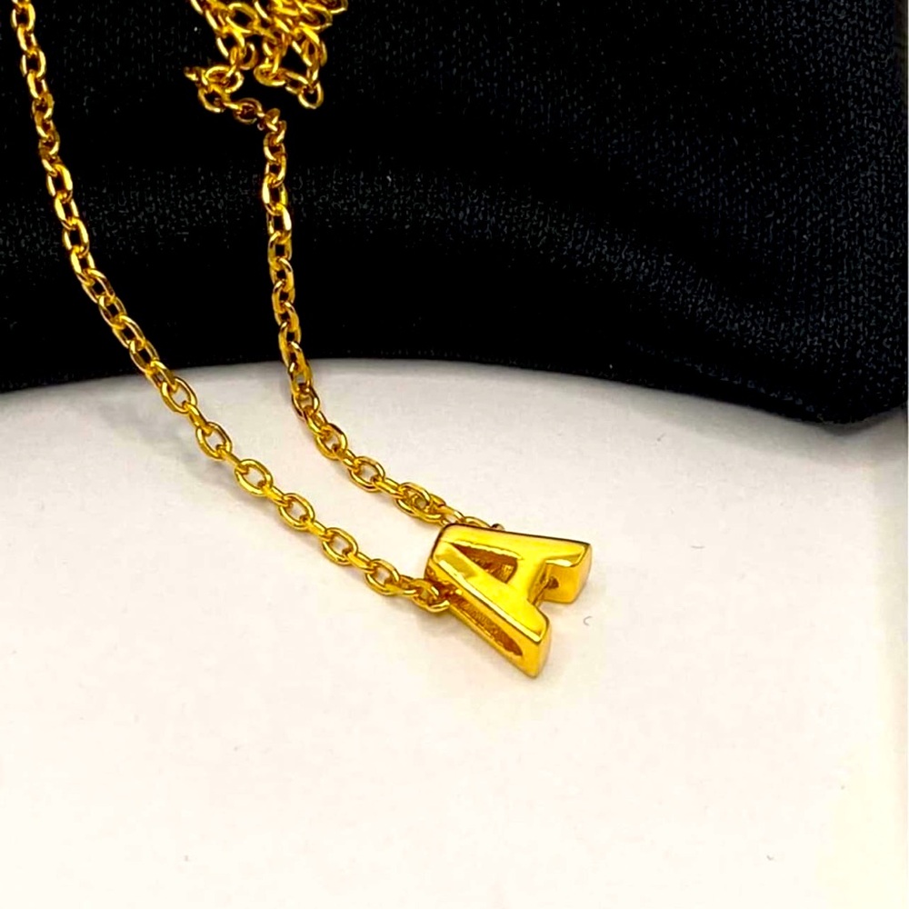 Silvora Initial Letter Necklace S925 Silver P,Q,E